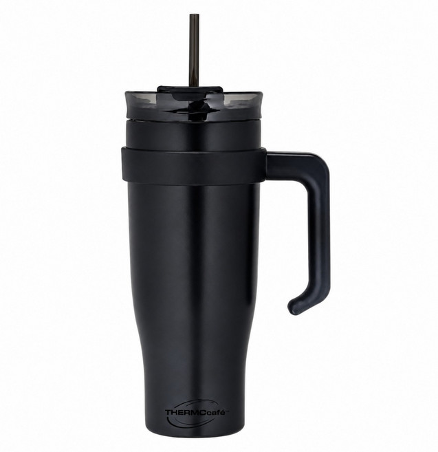 THERMOcafe 凱菲 不銹鋼保冷杯 TCHC-1200, 曜石黑, 1個, 1.2L