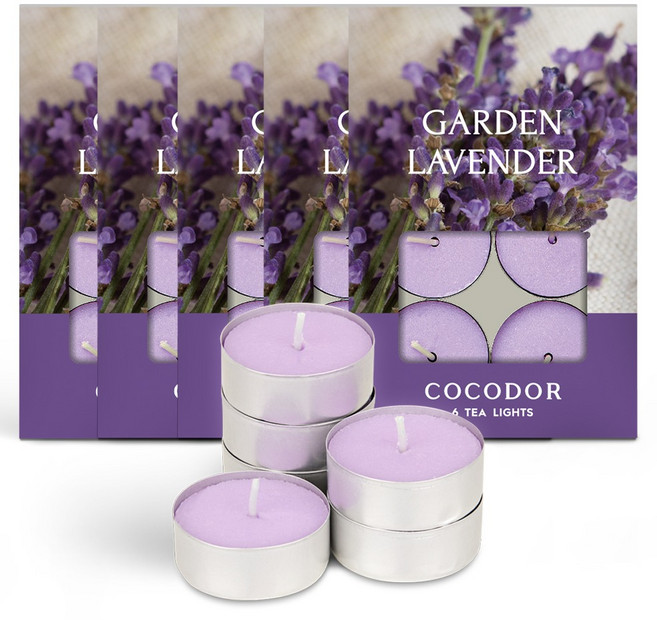 COCODOR 珂珂朵爾 茶蠟 6入, 5個, 60g, 庭園薰衣草