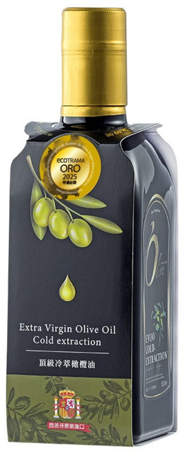 Borganic 博能生機 西班牙頂級冷萃初榨橄欖油, 1個, 500ml