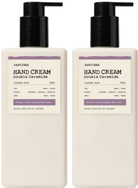 SENTIBER 雙重神經醯胺護手霜 薰衣草麝香, 300ml, 2瓶