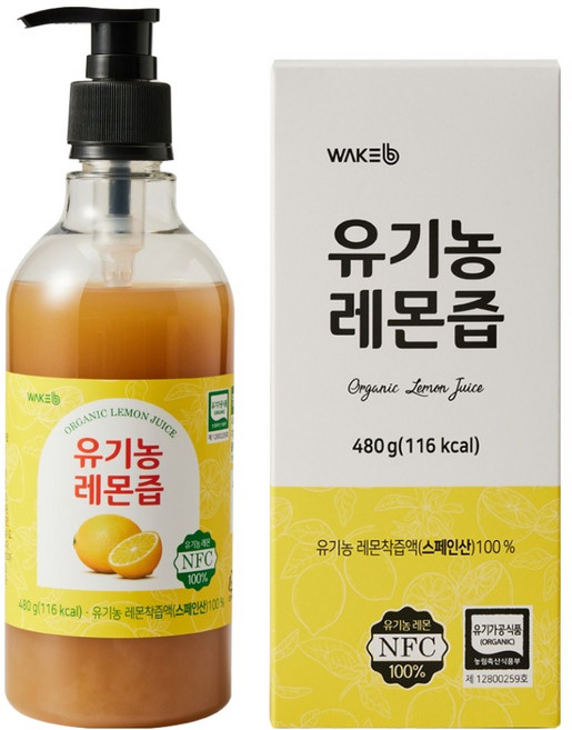 WAKEb 有機檸檬汁, 480g, 1個