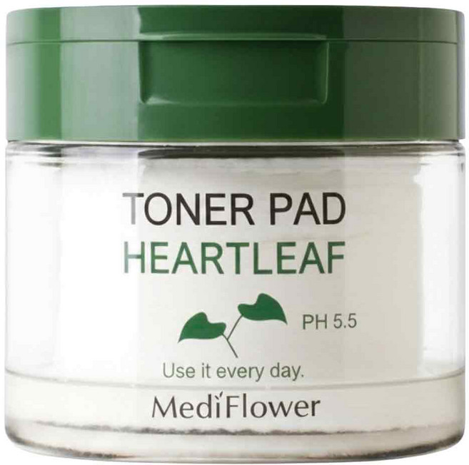 MediFlower 台灣公司貨 魚腥草補水爽膚棉片, 1個, 60片