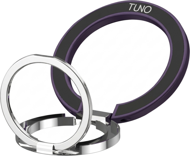 TUNO 圖諾 金屬磁吸雙環支架, 魅力紫, 1個