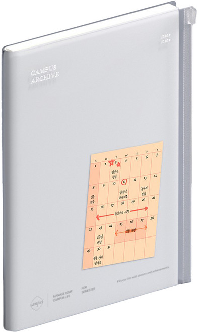 motemote 一學期大學生校園計畫本, 白色, 1個
