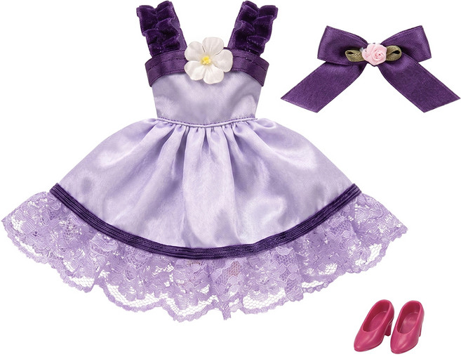 TAKARA TOMY Licca 莉卡娃娃 洋裝組 LA29845, 甜心葡萄花朵, 1套