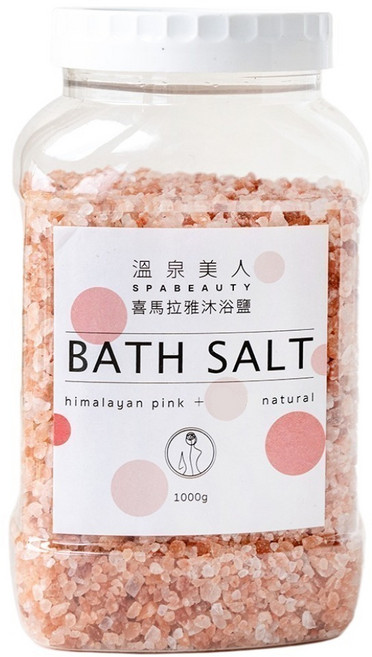 SPABEAUTY 溫泉美人 喜馬拉雅玫瑰沐浴鹽, 1kg, 1個