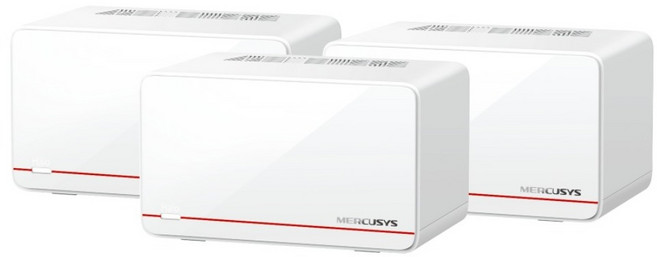 Mercusys 水星 台灣公司貨 Wi-Fi 7 BE6500 2.5Gbps 雙頻真Mesh路由器3件組, 1套, Halo H37BE(3-pack)