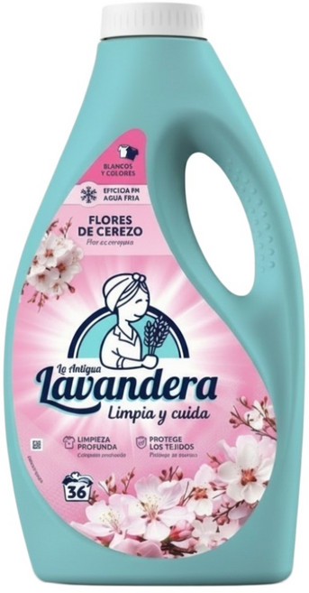 La Antigua Lavandera 護纖去污洗衣精 櫻花, 1個, 1.8L