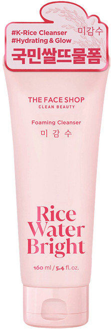 THE FACE SHOP 菲詩小舖 米粹亮白潔面乳, 1個, 160ml