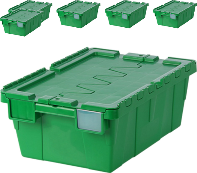 KEYWAY 聯府 2號物流箱 附卡片夾 BL324, 綠色, 6個