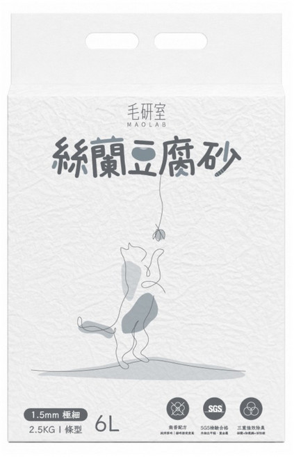 MAOLAB 毛研室 絲蘭豆腐砂, 1包, 6L, 原味活性碳