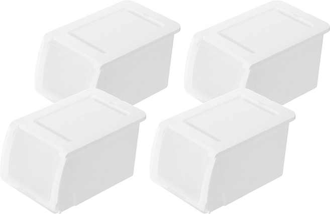 KEYWAY 聯府 Nice 直取式整理箱 HV15 15L, 白色, 4個