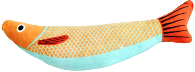 paipet 寵物玩具 魚魚貓玩具, 藍肚魚, 1個