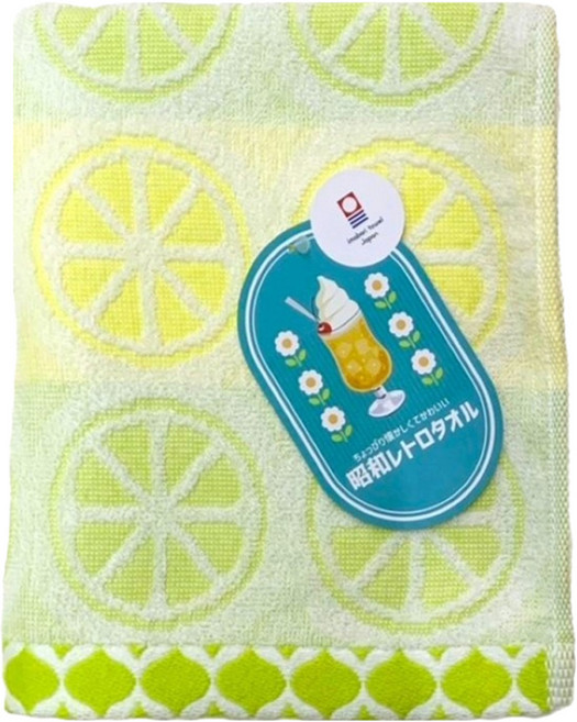 imabari towel 今治毛巾 緹花立體織面毛巾 日本製 80 x 33cm 棉紗, 昭和復古 檸檬綠, 1個