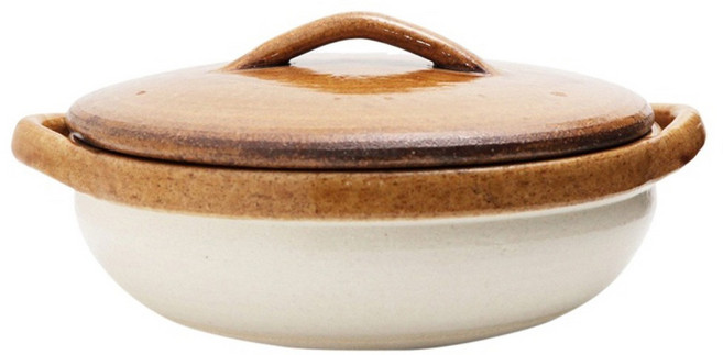 4TH-MARKET 8號燉煮湯鍋/土鍋 日本製 咖啡色 2L, 1個, 23cm