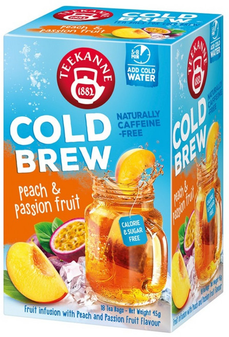 TEEKANNE 恬康樂 COLD BREW 冷泡茶系列 蜜桃百香果茶, 2.5g, 1套, 18個裝