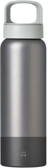 WOKY 沃廚 Ti純鈦提手運動保溫瓶, 舶灰色, 1個, 800ml