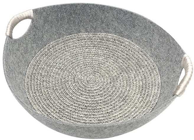 KAOJING 高精寵物 平底鍋寵物窩, 淺灰色, 1個