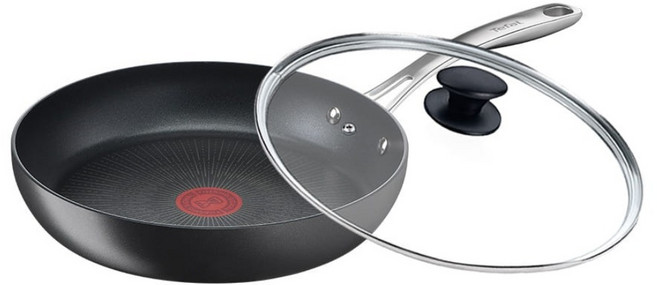 Tefal 特福 頂級御藏系列 不沾平底鍋 + 玻璃蓋 G2560602, 1個, 28cm