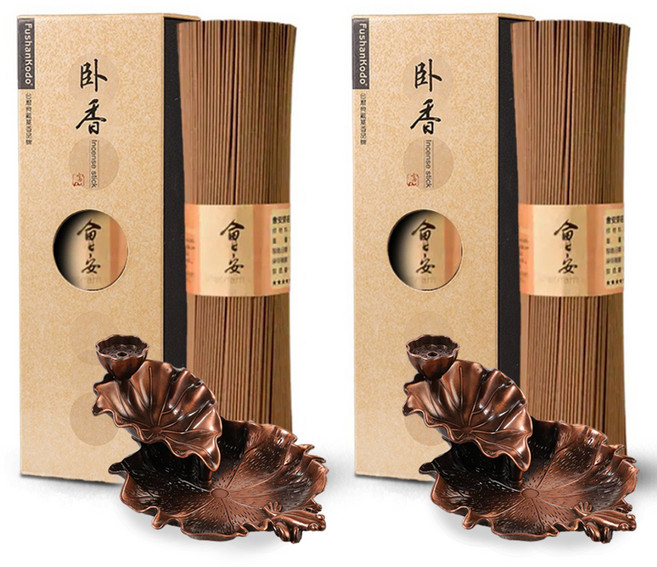 FushanKodo 富山香堂 會安臥香2入組 附香座 200g, 會安沉香