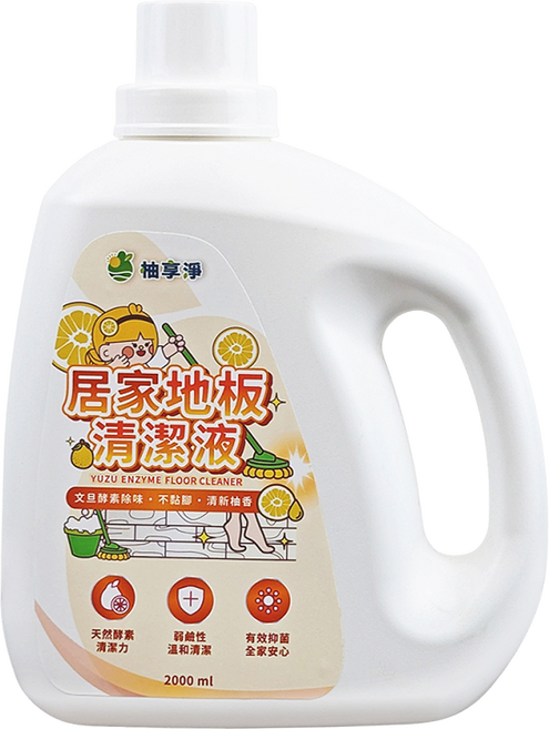 Yuzu clean 柚享淨 文旦酵素柚淨PLUS居家地板清潔液, 1個, 2L