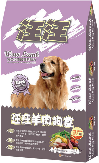 BENEFIT 斑尼菲 成犬用 汪汪輕狗食 乾糧 大顆粒, 15kg, 1個, 羊肉