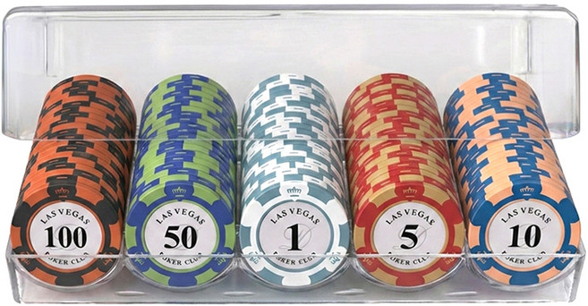 國際規格遊戲籌碼 100入 + 透明硬盒組, 02 B款, 1組