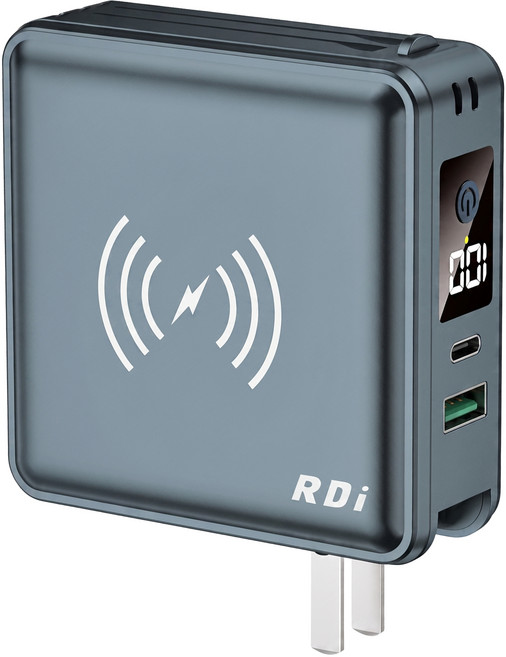 RDi 六合一全能充行動電源 15000mAh Type-C + Lightning, 黛海藍, RDi-8698