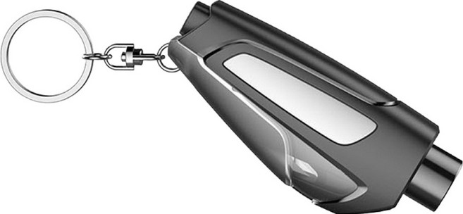 VIVID LIVING 多功能車用安全帶切割器 緊急逃生槌, 黑色, 1個