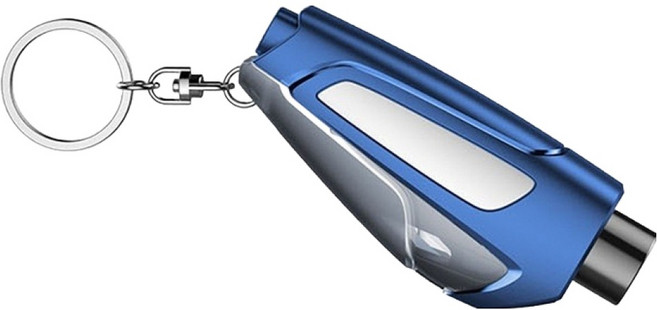 VIVID LIVING 多功能車用安全帶切割器 緊急逃生槌, 藍色, 1個