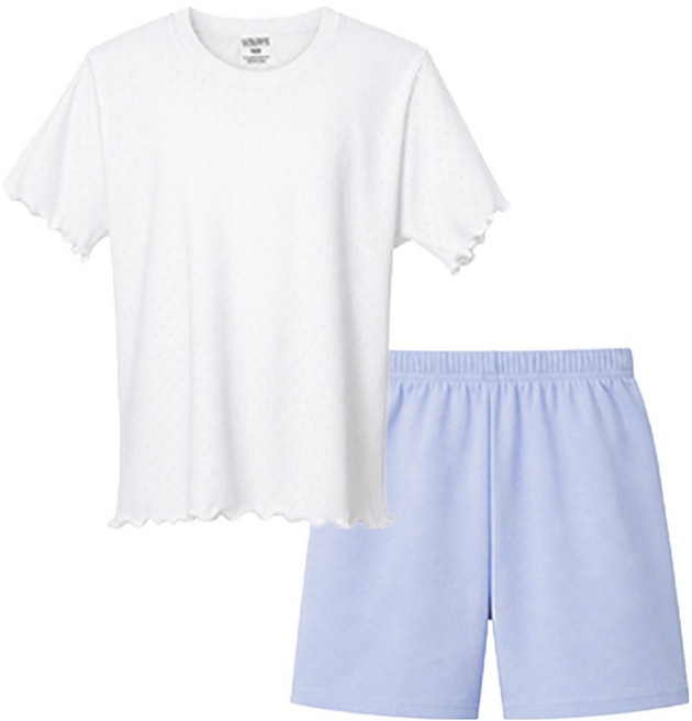 Uravi 兒童孔眼鏤空居家服上下套裝