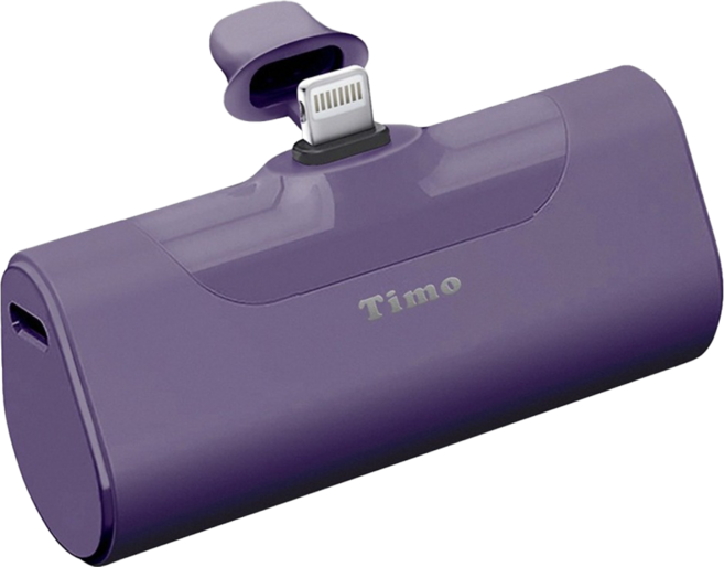 Timo PD快充口袋行動電源 4800mAh Lightning, 深紫色, TML48