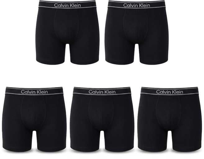 Calvin Klein 男款 Viscose 混紡平口內褲 NP2843O-UB1 5件組