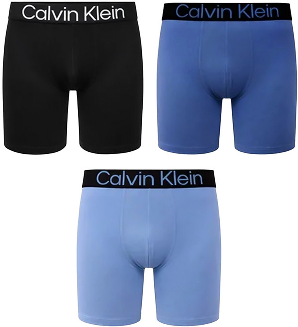 Calvin Klein 男士棉質彈性平口內褲3件組 NP2608O-BU7