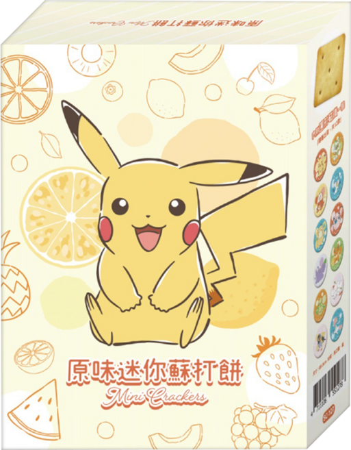 PoKeMoN 寶可夢 原味迷你蘇打餅 皮卡丘+ 一對鼠, 25g, 1盒