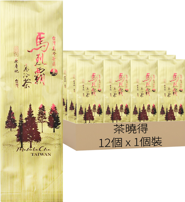 茶曉得 梨山馬烈霸冷甜厚實烏龍茶 1.5斤, 75g, 12個, 1個裝