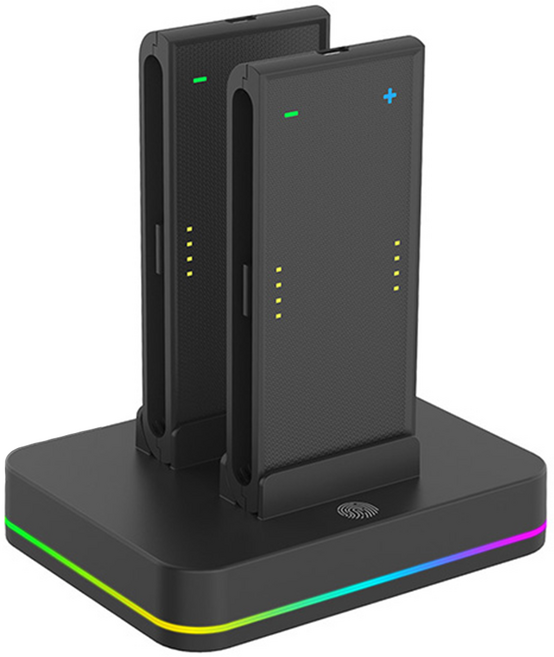 esoon NS2 Switch 2 四合一磁吸手把充電座, 黑色, 1個, HS-SW2001