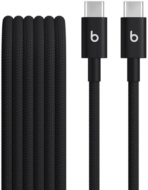 beats USB-C-USB-C 編織線, 閃電黑, 1個, 1.5m