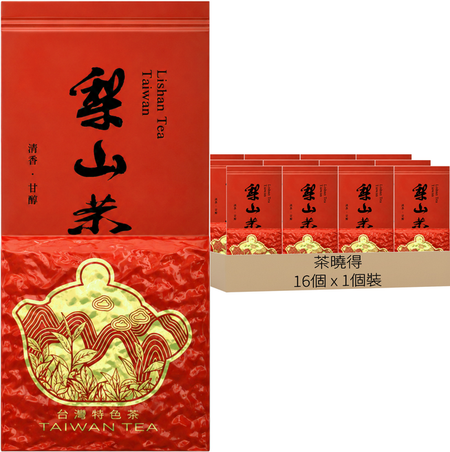 茶曉得 梨山濃郁甜果烏龍茶葉, 75g, 16個, 1個裝