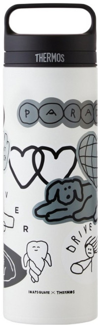 THERMOS 膳魔師 Inapi Square 提把隨行杯 JOW-800KC, Inapi 貼紙, 1個, 800ml
