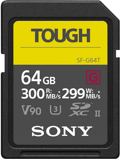 SONY 索尼 SD SDXC 64G/GB 300MB/S TOUGH UHS-II 高速記憶卡 SF-G64T, 1個, 64GB