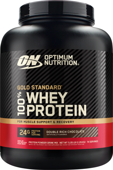 OPTIMUM NUTRITION 歐恩 台灣公司貨 金牌黃金比例乳清蛋白 雙倍巧克力 5.05lb, 2290g, 1桶