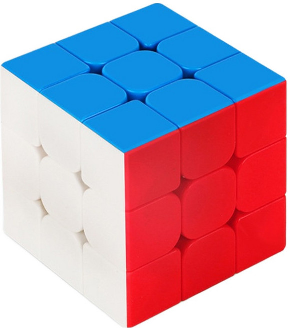 WITH STAR COMPANY 基本款 3 x 3 選手用魔術方塊, 混合色, 1個