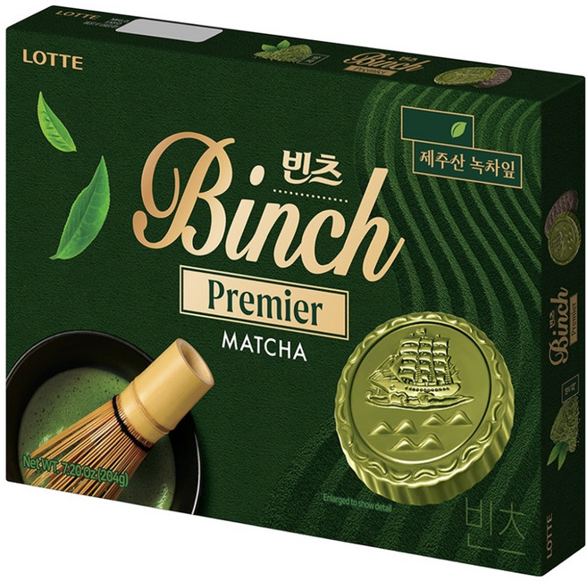 LOTTE 樂天 Binch 抹茶餅乾, 204g, 1盒