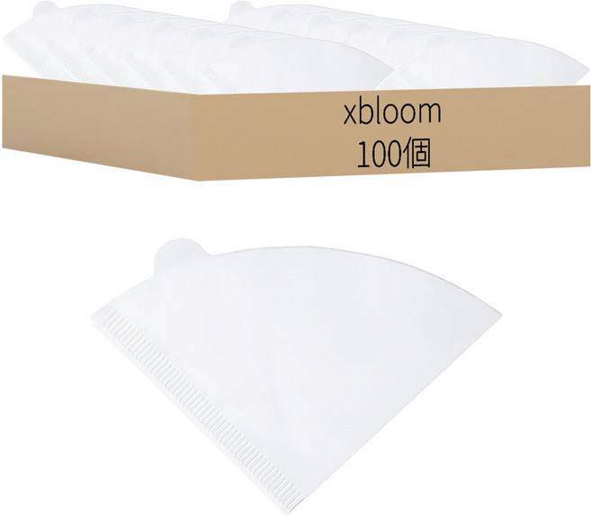 xbloom 錐形一次性手沖咖啡三角濾紙, 1個, 100個裝