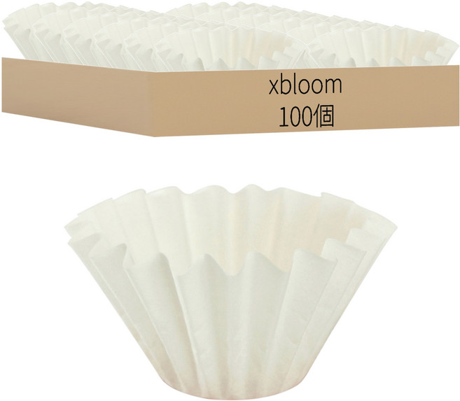 xbloom 155型蛋糕波紋咖啡濾紙, 1個, 100個裝