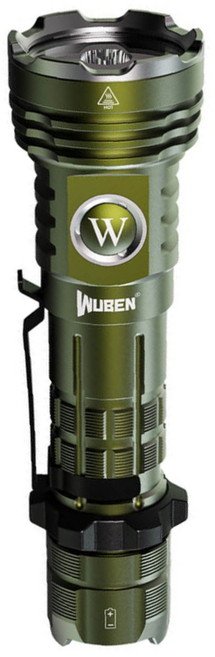 Wuben T600 1400流明 600米 戰術遠射手電筒, 綠色, 1個