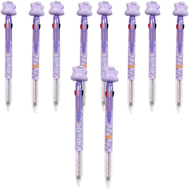Feelbox 寶可夢 百變怪 3色原子筆 0.7mm 10入組, 1套, 隨機出貨