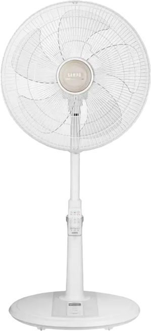 SAMPO 聲寶 5片 立扇 電風扇 白色 微電腦 附遙控器 DC 14吋 SK-FD14KD