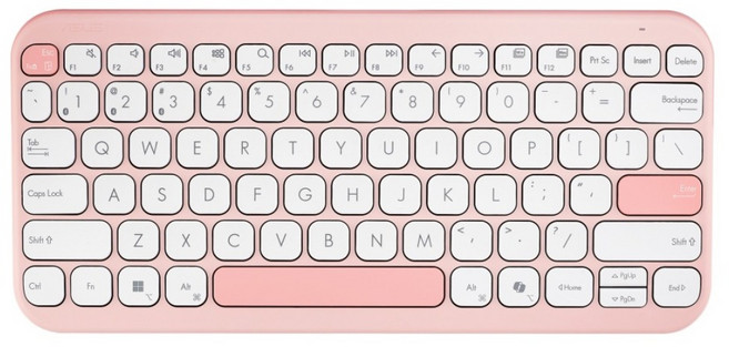 ASUS 華碩 Marshmallow 無線鍵盤, 粉色, KW100, BSUN TOY